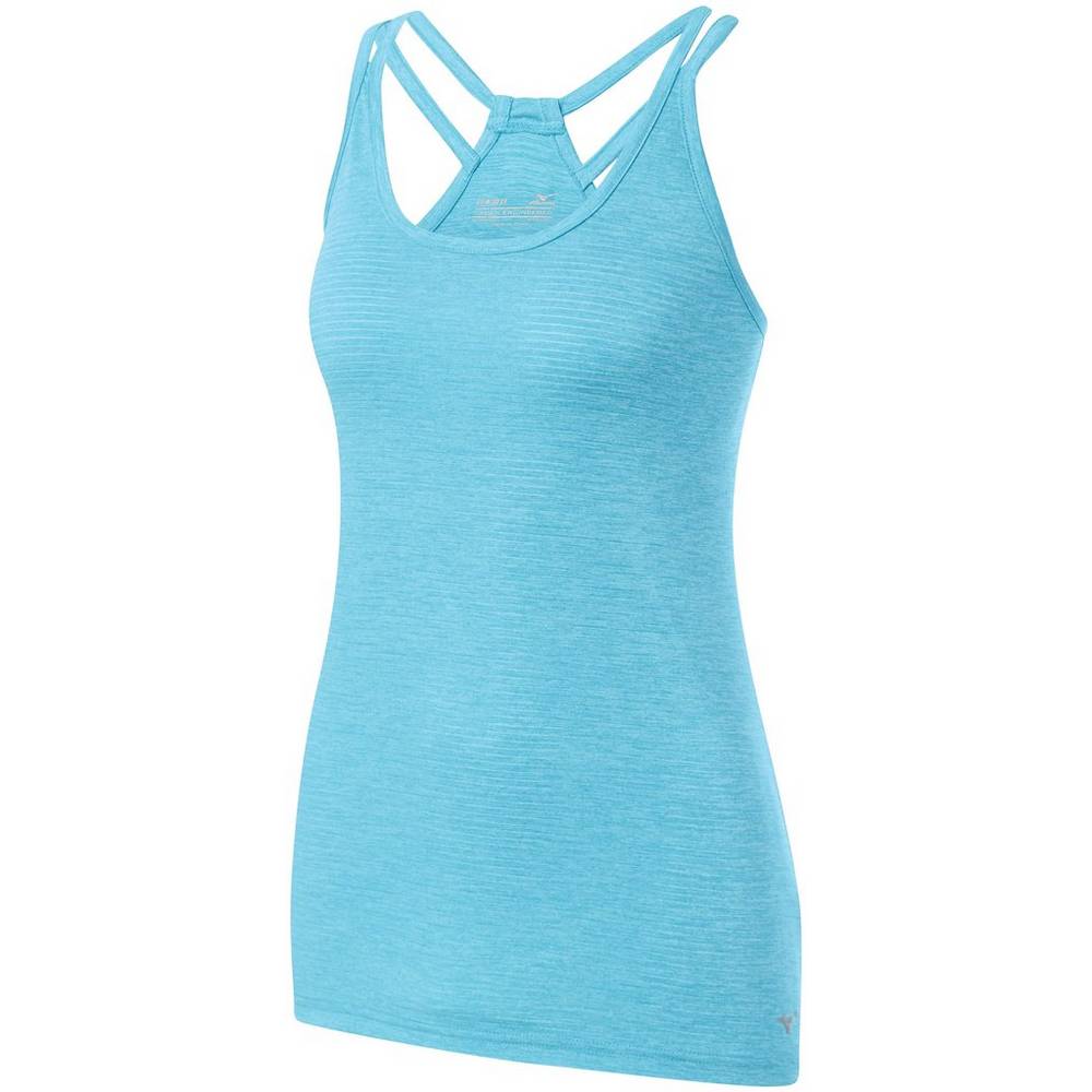 Womens Mizuno Lyra Tank Top Blue Turquoise Philippines (VTUPOZ967)